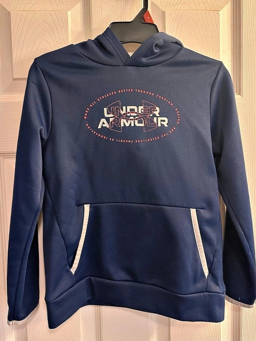 Under Armour Graphic Logo Hoodie Navy Blue - size small